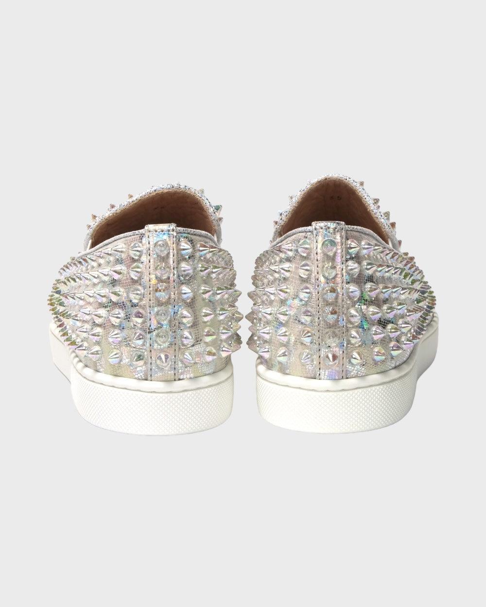 Christian Louboutin Wit Roller Boat Dames Sneakers Met Studs