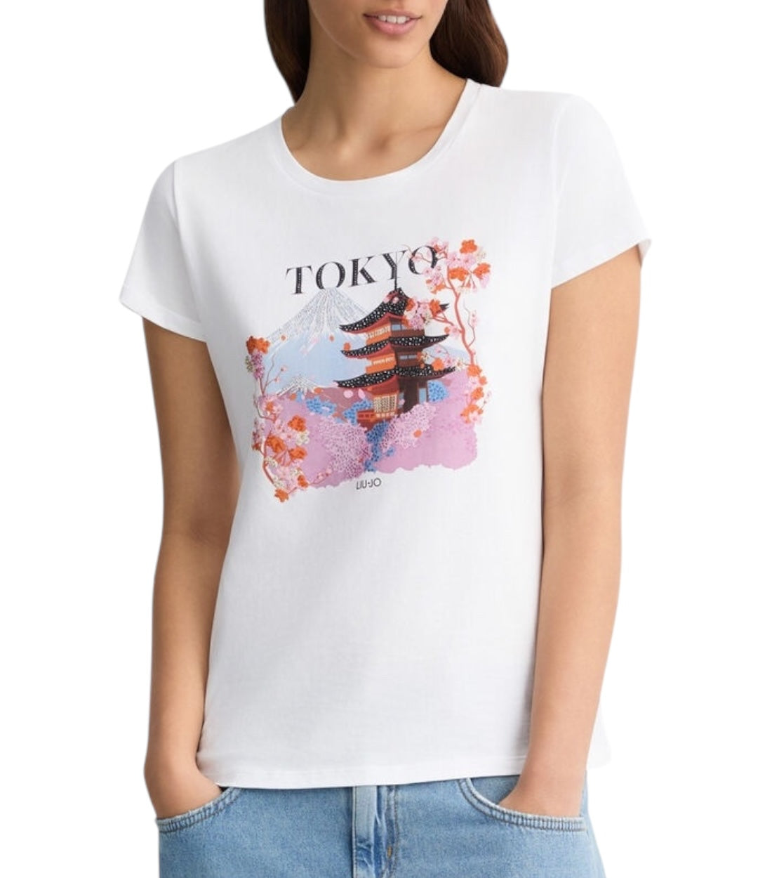 Liu Jo Wit T-shirt Met Tokyo Print