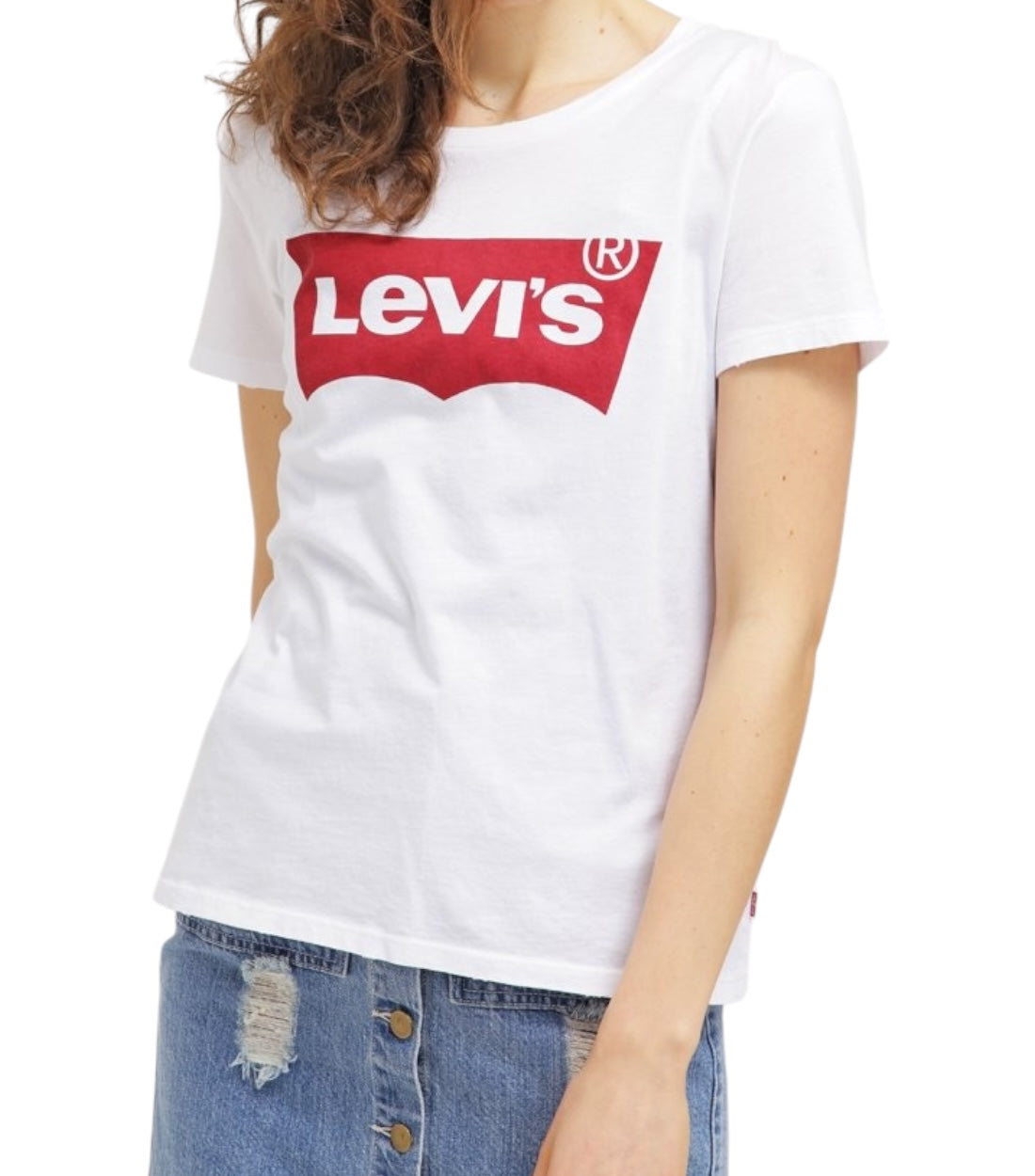 Levi`s “The Perfect Tee” Wit T-shirt Dames