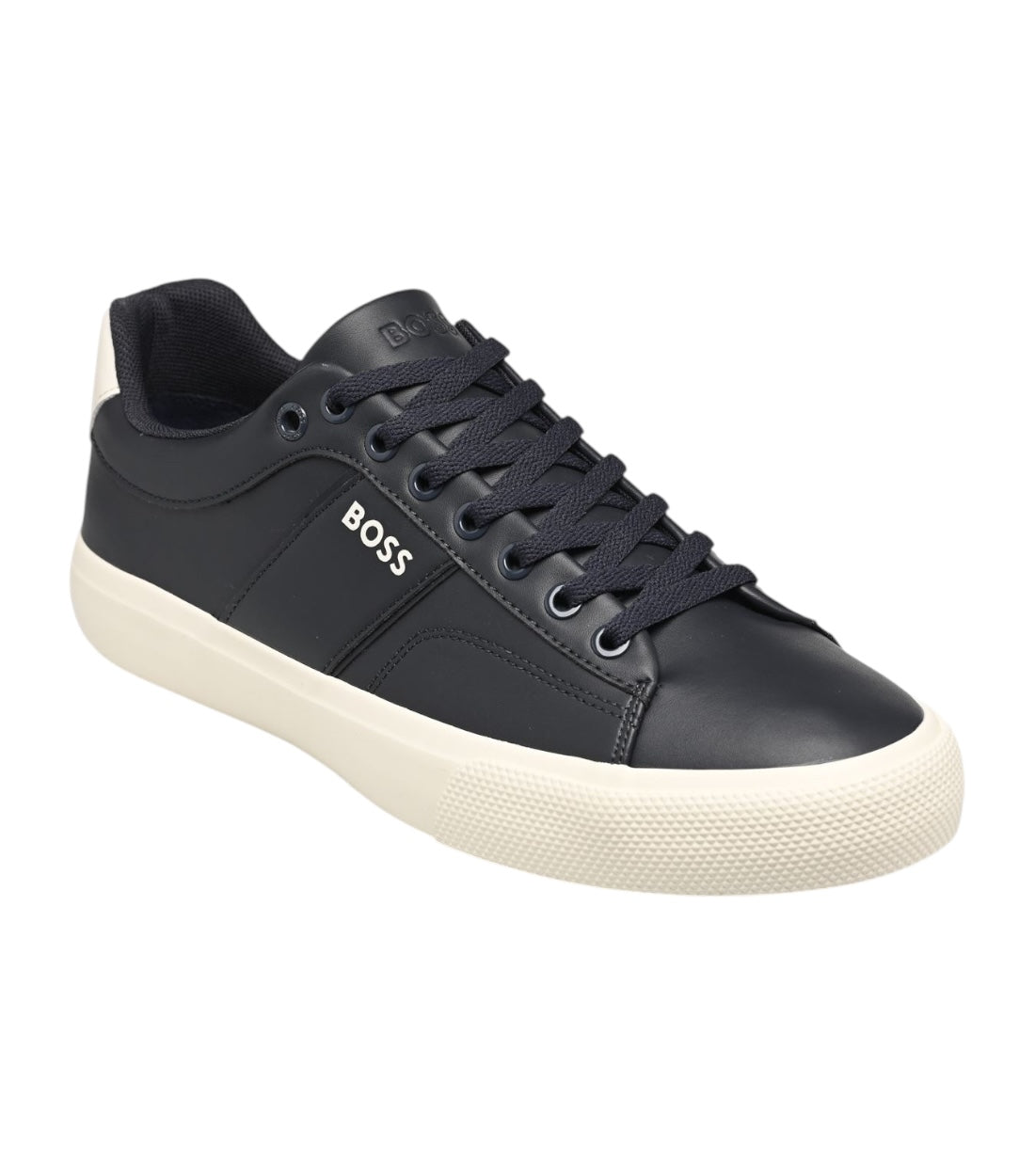 Hugo Boss Blauw Leren Aiden Sneaker