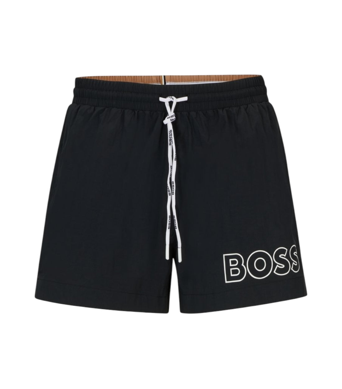 Boss Zwart Zwemshort Met Contourlogo