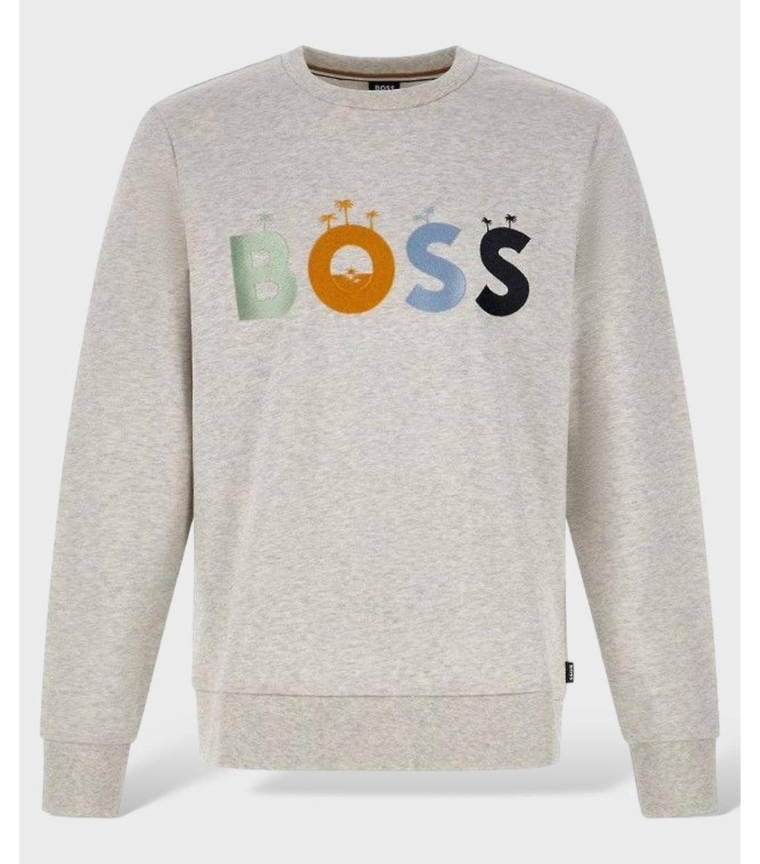 Hugo Boss Logopatch Grijs Trui