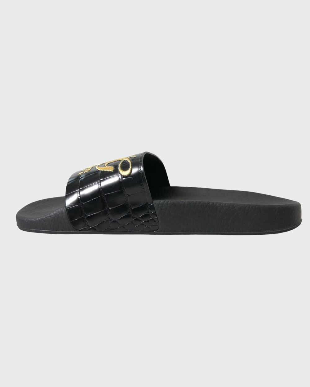 Dolce & Gabbana Zwart “Luxury Hotel” Slippers