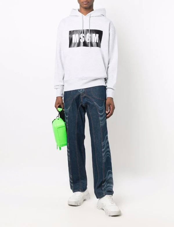 MSGM Grijs Hoodie Unisex