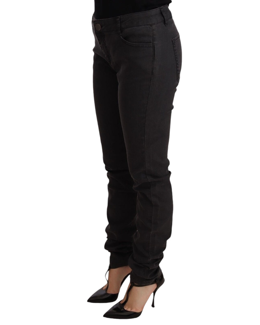 PINKO Elegante Mid Waist Skinny Zwarte Jeans