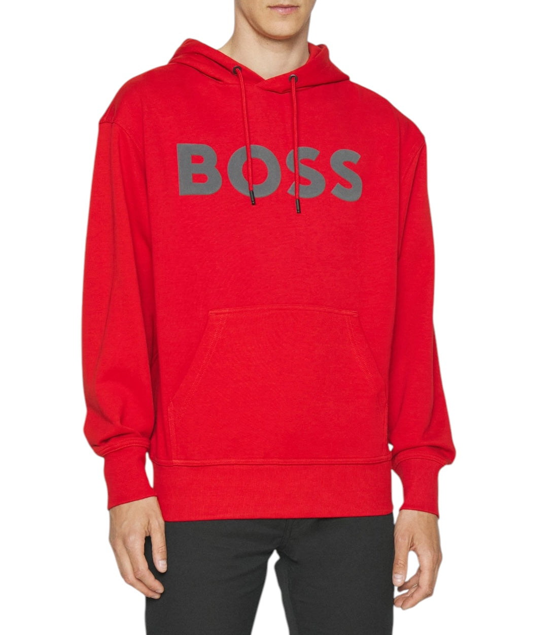 Boss Rood Bold Hoodie Met Logo