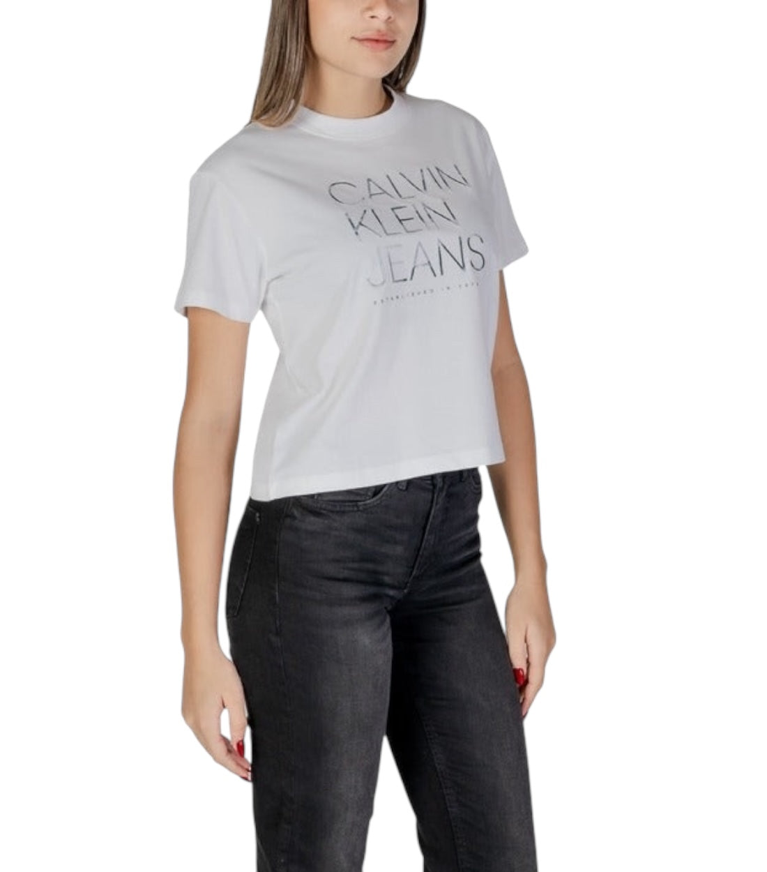 Calvin Klein Jeans Wit T-shirt Met Logo