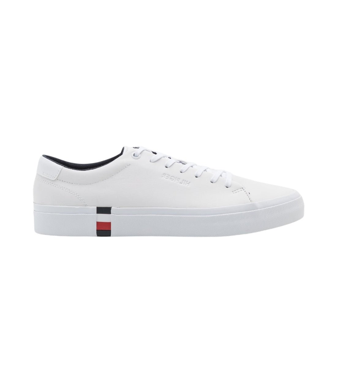 Tommy Hilfiger Eco-Chic witte sneakers met contrasterende accenten