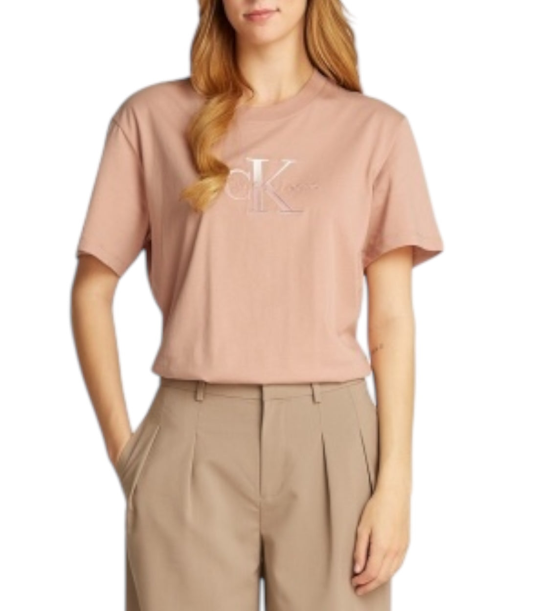 Calvin Klein Jeans Roze T-shirt Met Logo