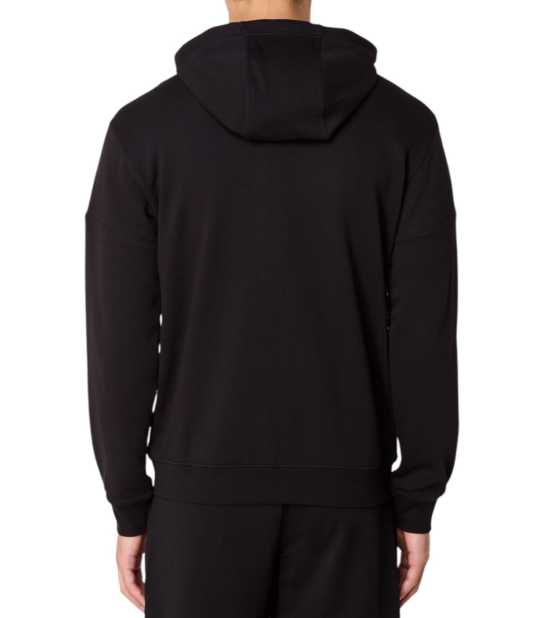 Ea7 Zwart Logo Series Zipped Hoodie