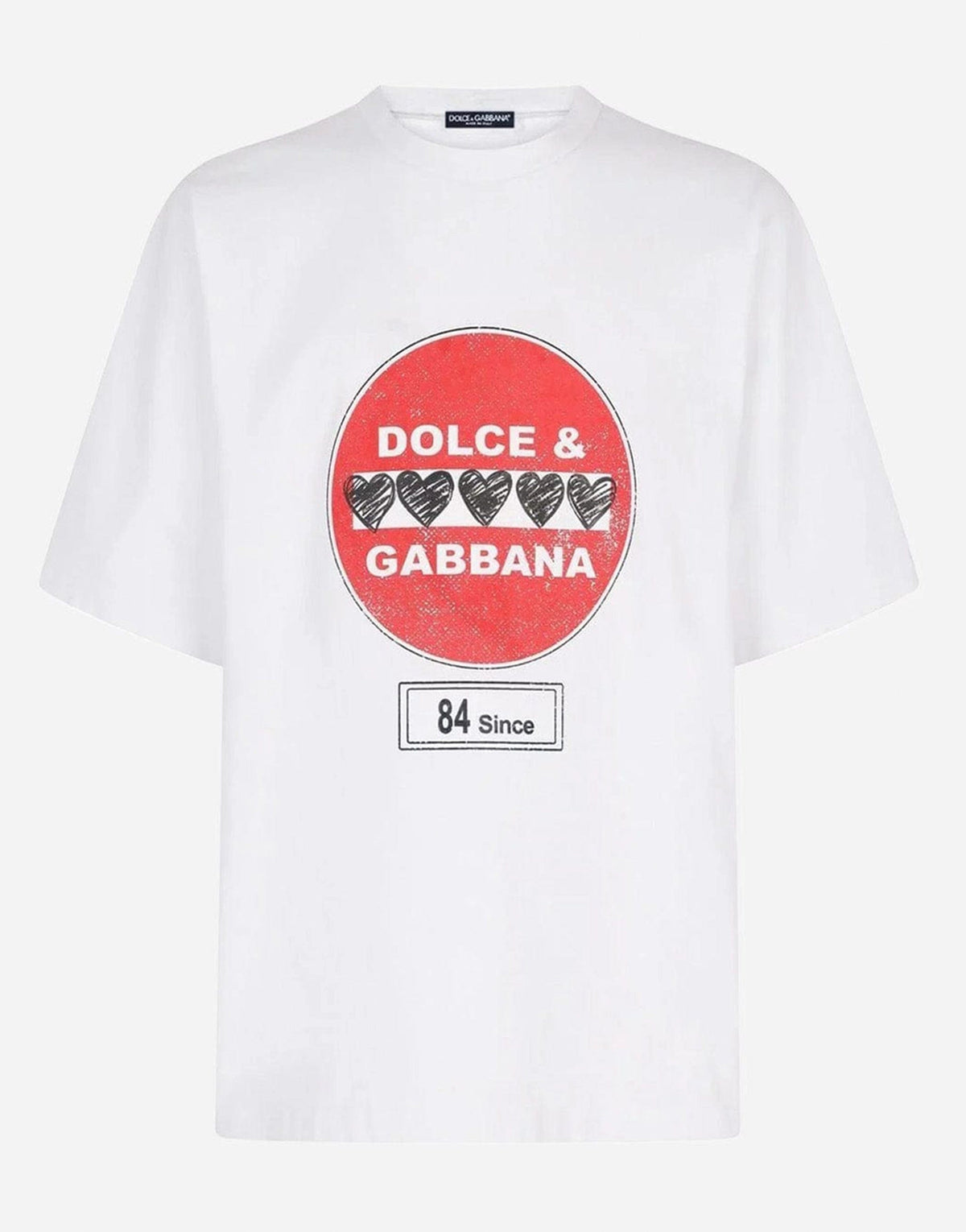 Dolce & Gabbana Wit "Amor Hart" T-shirt