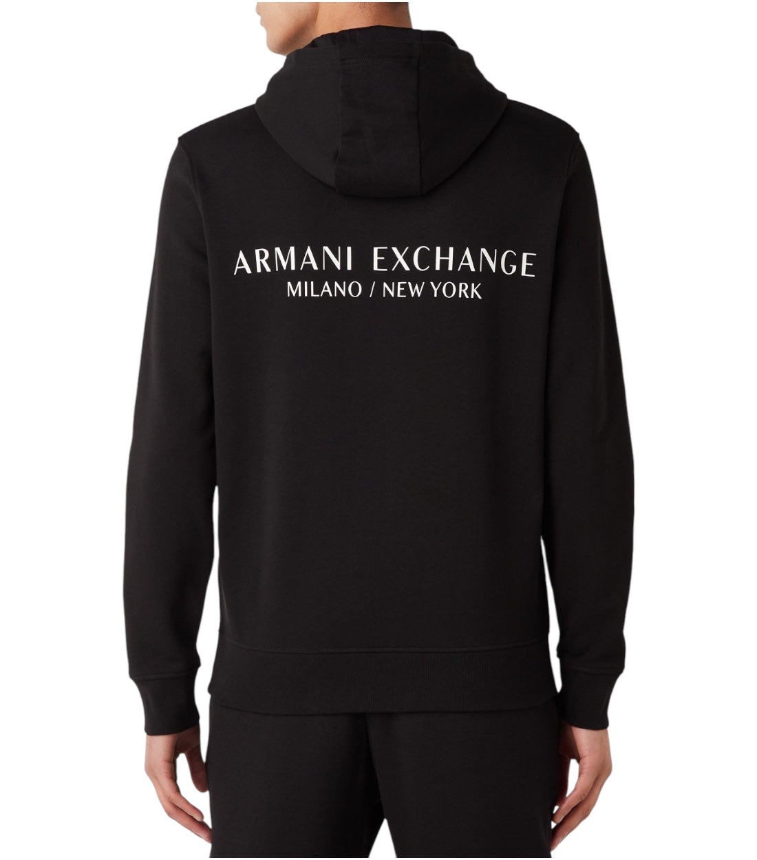 Armani Exchange Zwart Hoodie Met Logo En Backprint