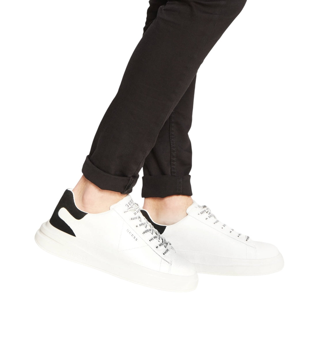 Guess Wit Elba Sneakers Met Vetersluiting