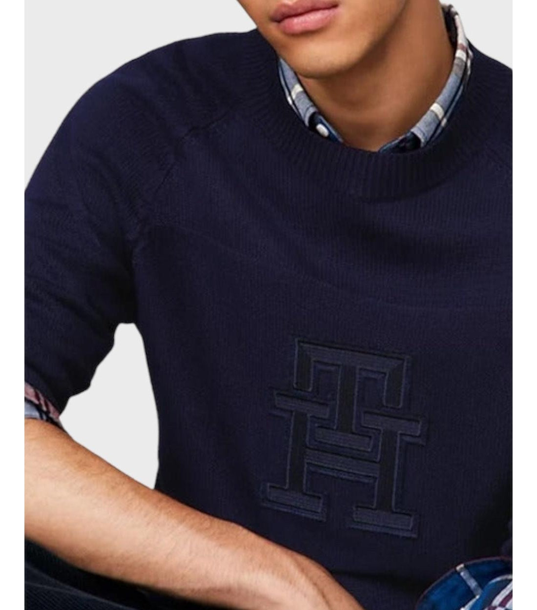 Tommy Hilfiger Blauw Cardigan Pullover Trui