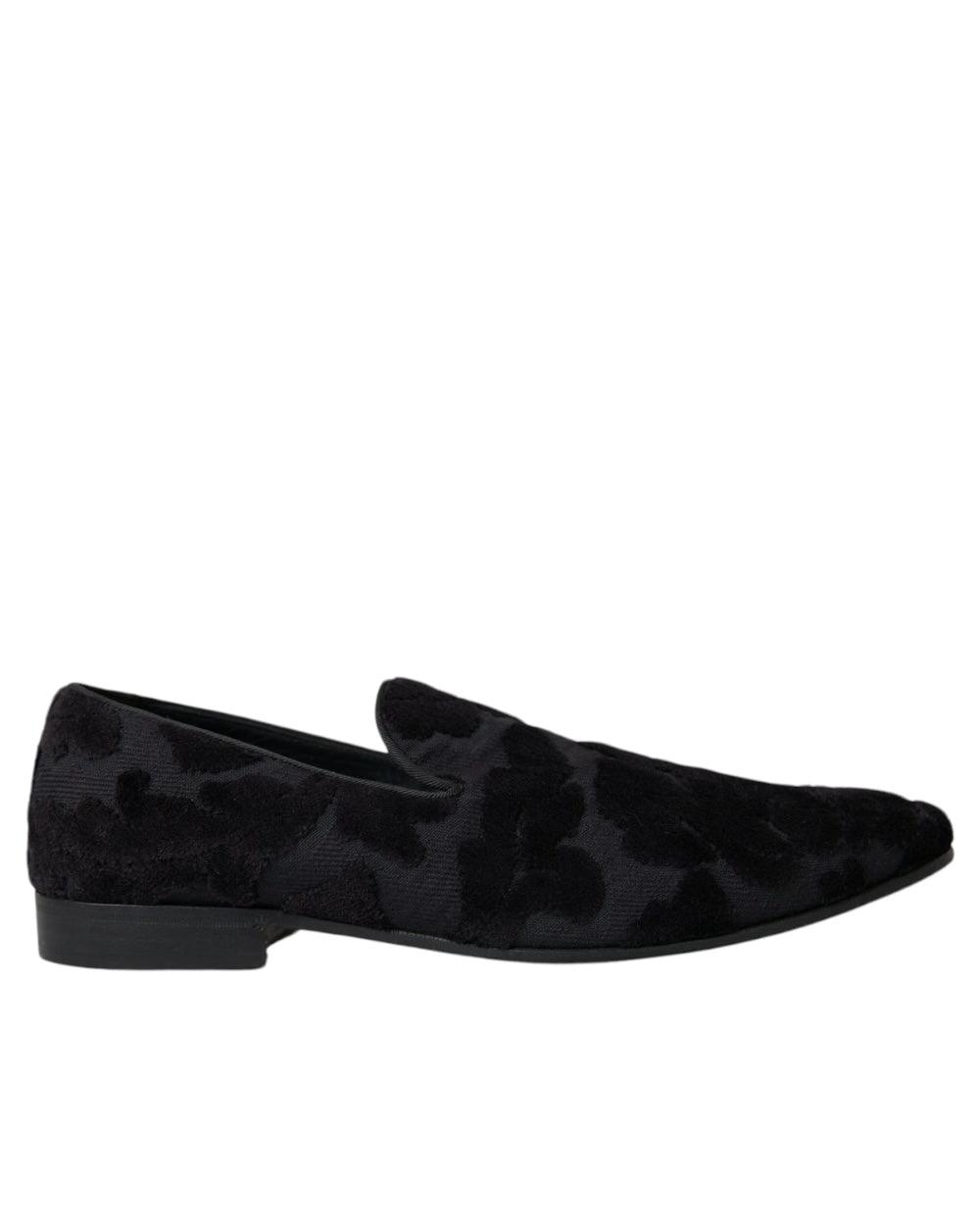 Dolce & Gabbana Zwart Brocade Loafers