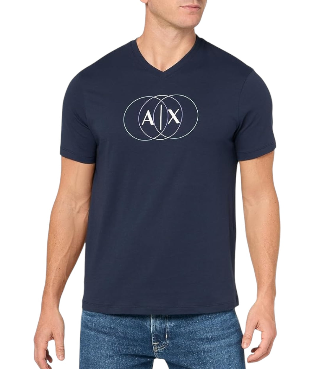 Armani Exchange Blauw Regular Fit T-shirt