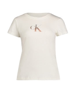 Calvin Klein Jeans Beige T-shirt Met Logo