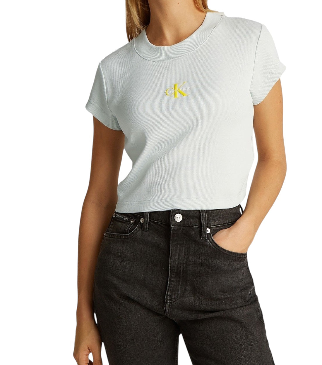 Calvin Klein Jeans Mint Croptop Met Logo