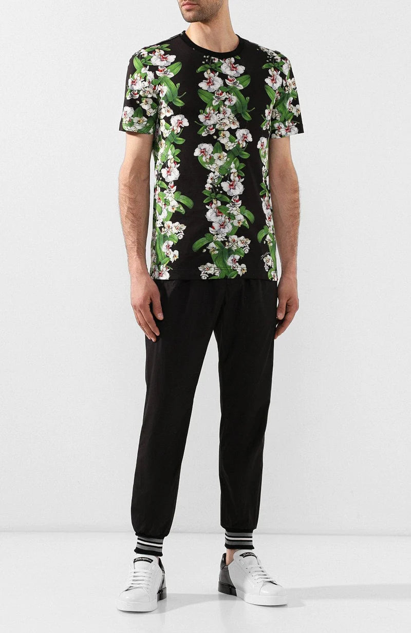 Dolce & Gabbana Zwart T-shirt met Bloemenprint