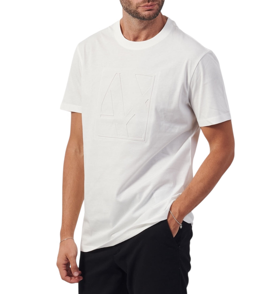 Armani Exchange Wit Katoenen T-shirt met logo