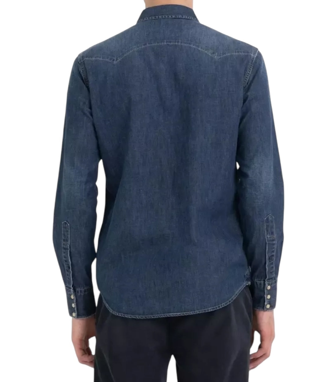 Replay Blauw Camicia Denim Overhemd