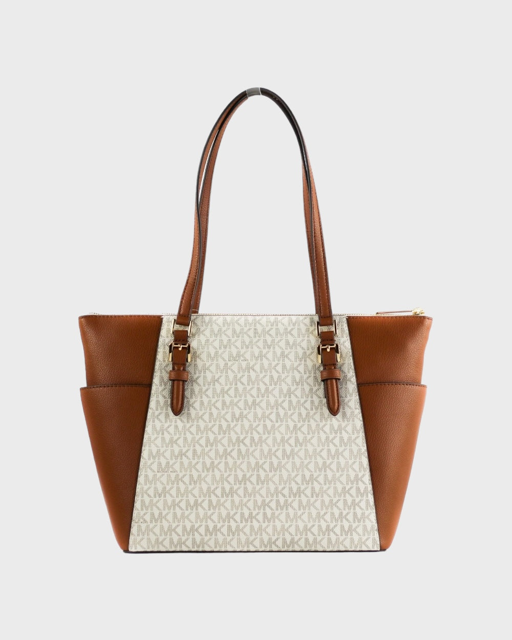 Michael Kors Charlotte Signature Bruin Handtas