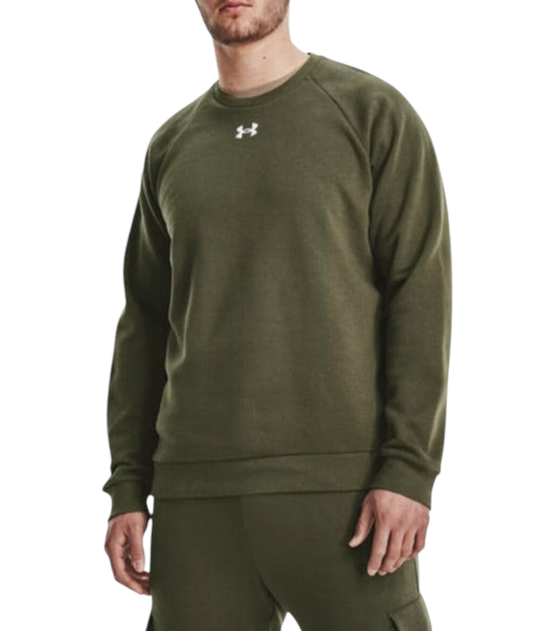 Under Armour Groen Rival Fleece Trui Met Logo