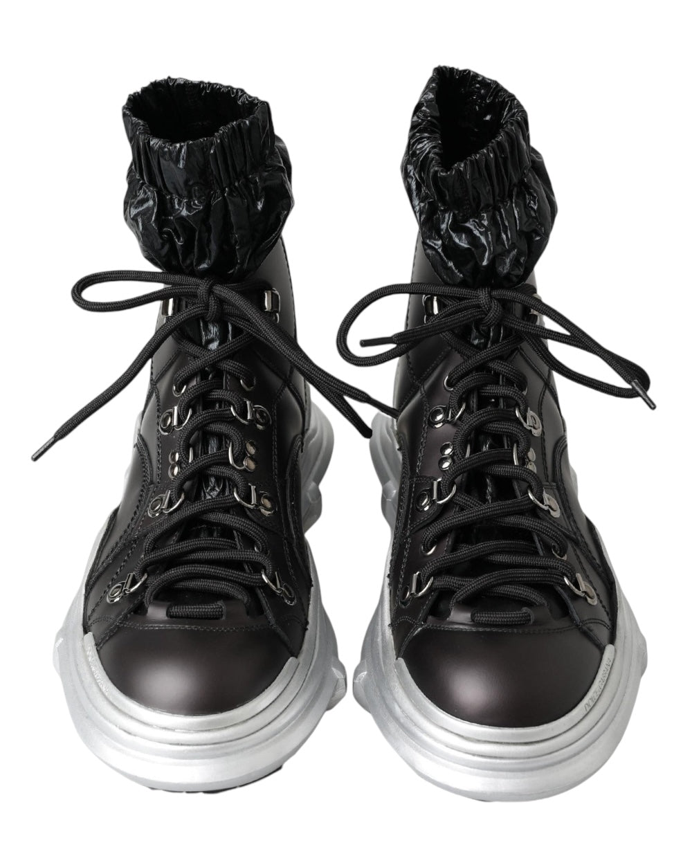 Dolce & Gabbana Zwart Nylon Galileo High Top Sneakers