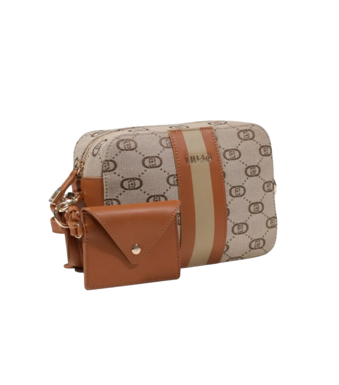 Liu Jo Bruin Crossbody Tas Met Logo