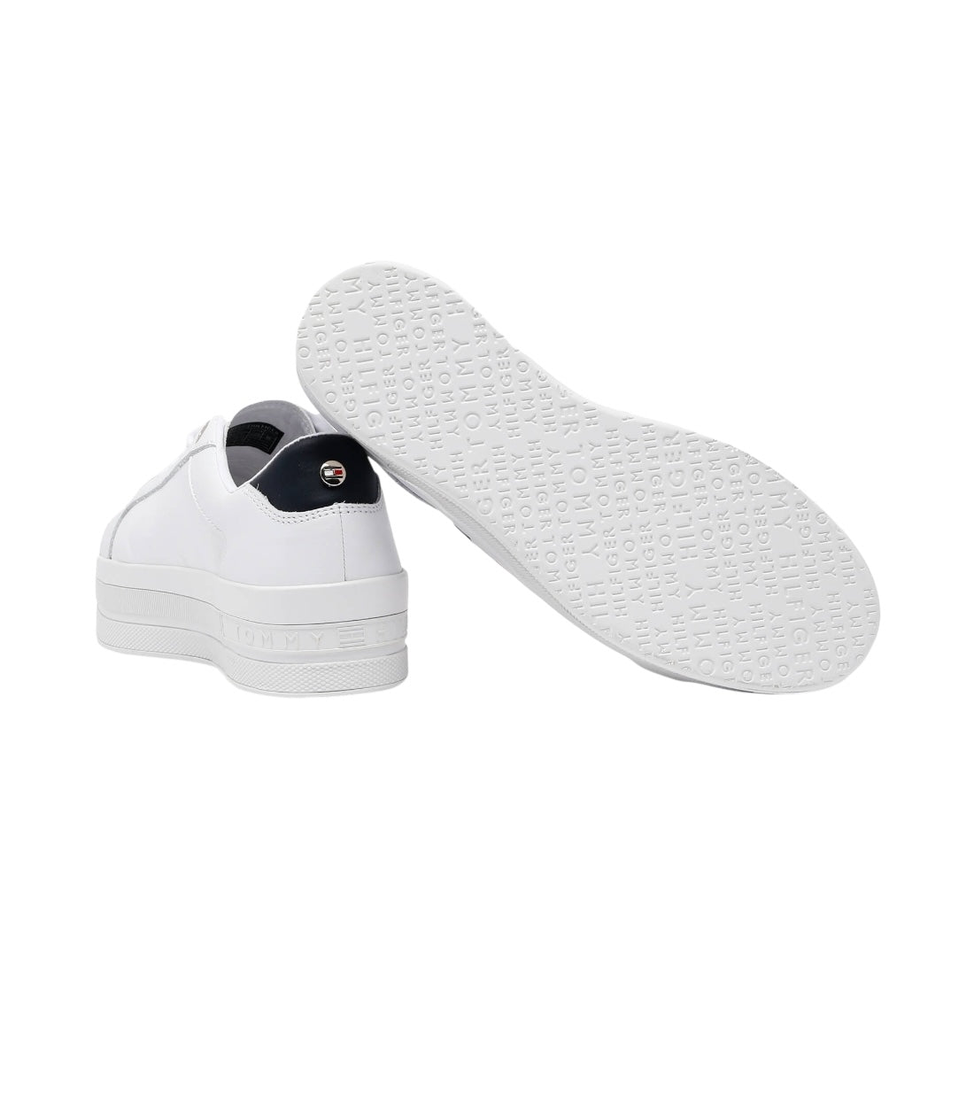 Tommy Hilfiger Wit Webbing Flatform Cupsole Sneakers