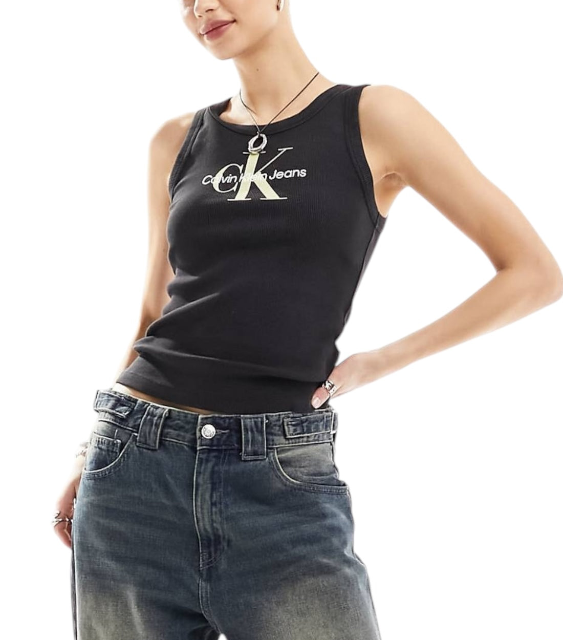 Calvin Klein Jeans Geribbeld Tanktop