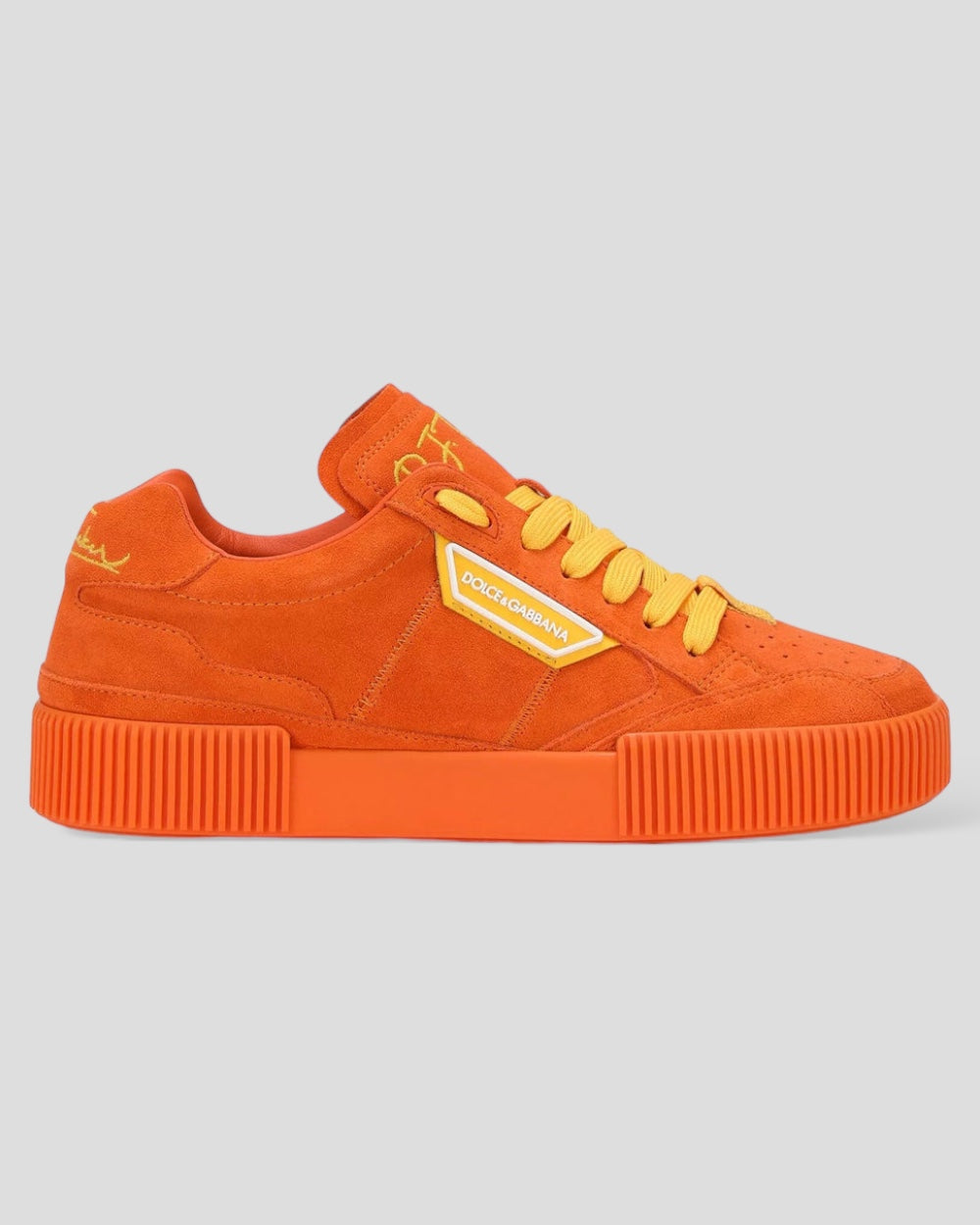 Dolce & Gabbana Oranje Leren Dames Sneakers