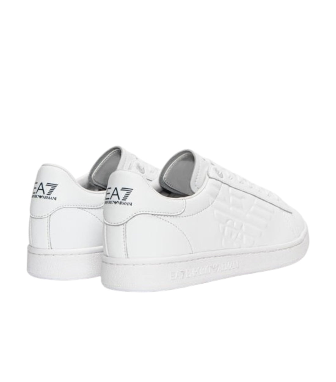 Ea7 Wit Sneakers Met Labeldetails