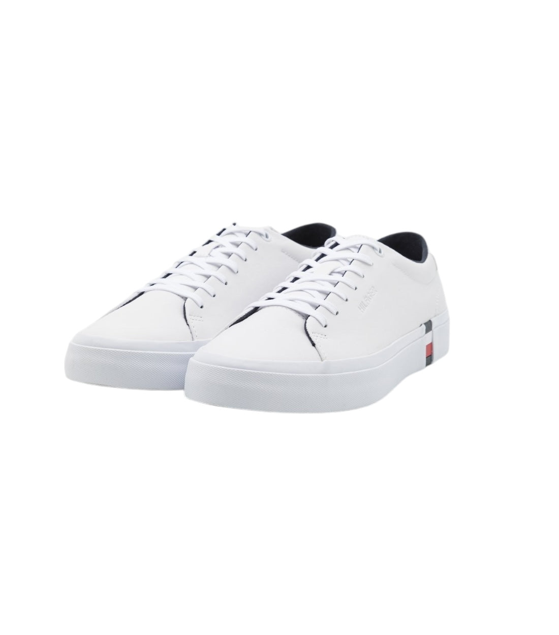 Tommy Hilfiger Eco-Chic witte sneakers met contrasterende accenten