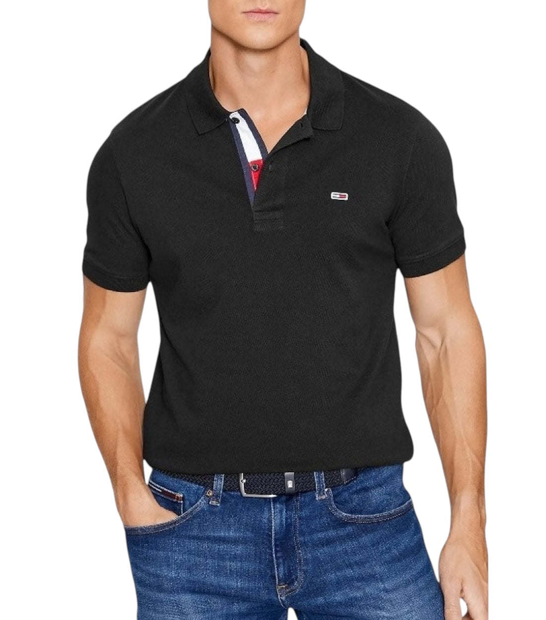 Tommy Hilfiger Jeans Zwart Slim Fit Polo