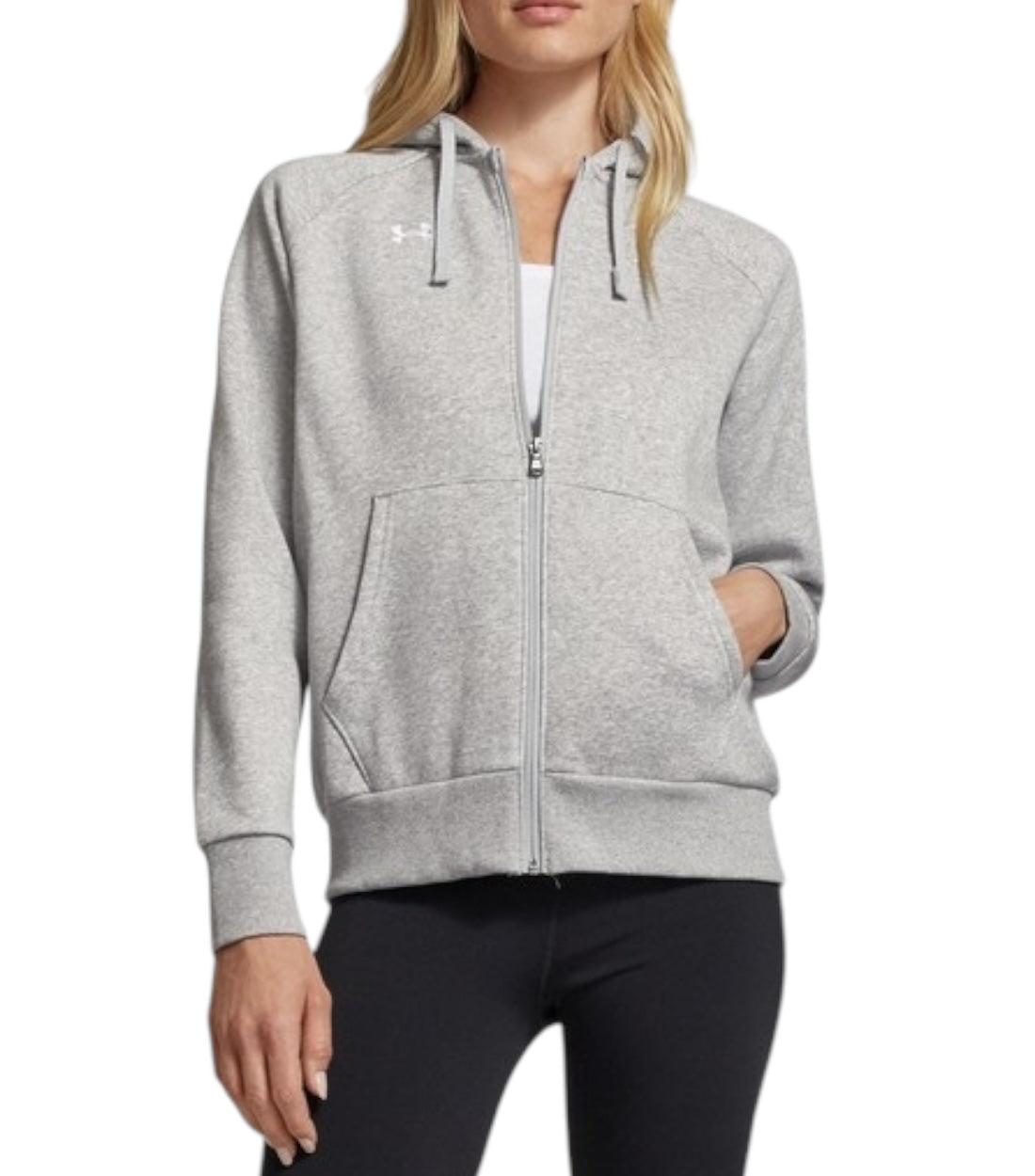 Under Armour Grijs Zipped Hoodie Met Logo