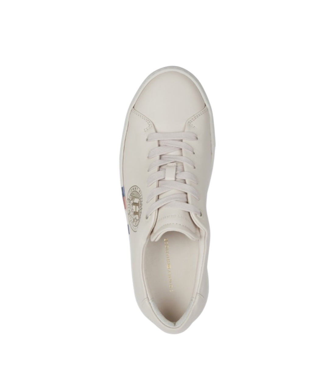 Tommy Hilfiger Beige Sneakers Met Iconische Accenten