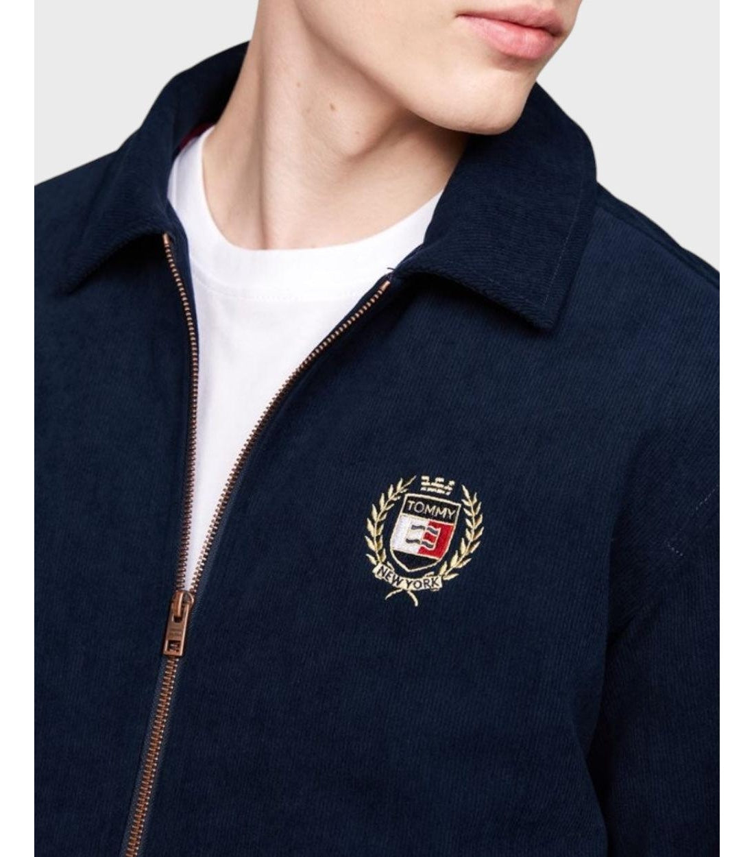 Tommy Hilfiger Blauw Relaxed Letterman Tussenjas Heren