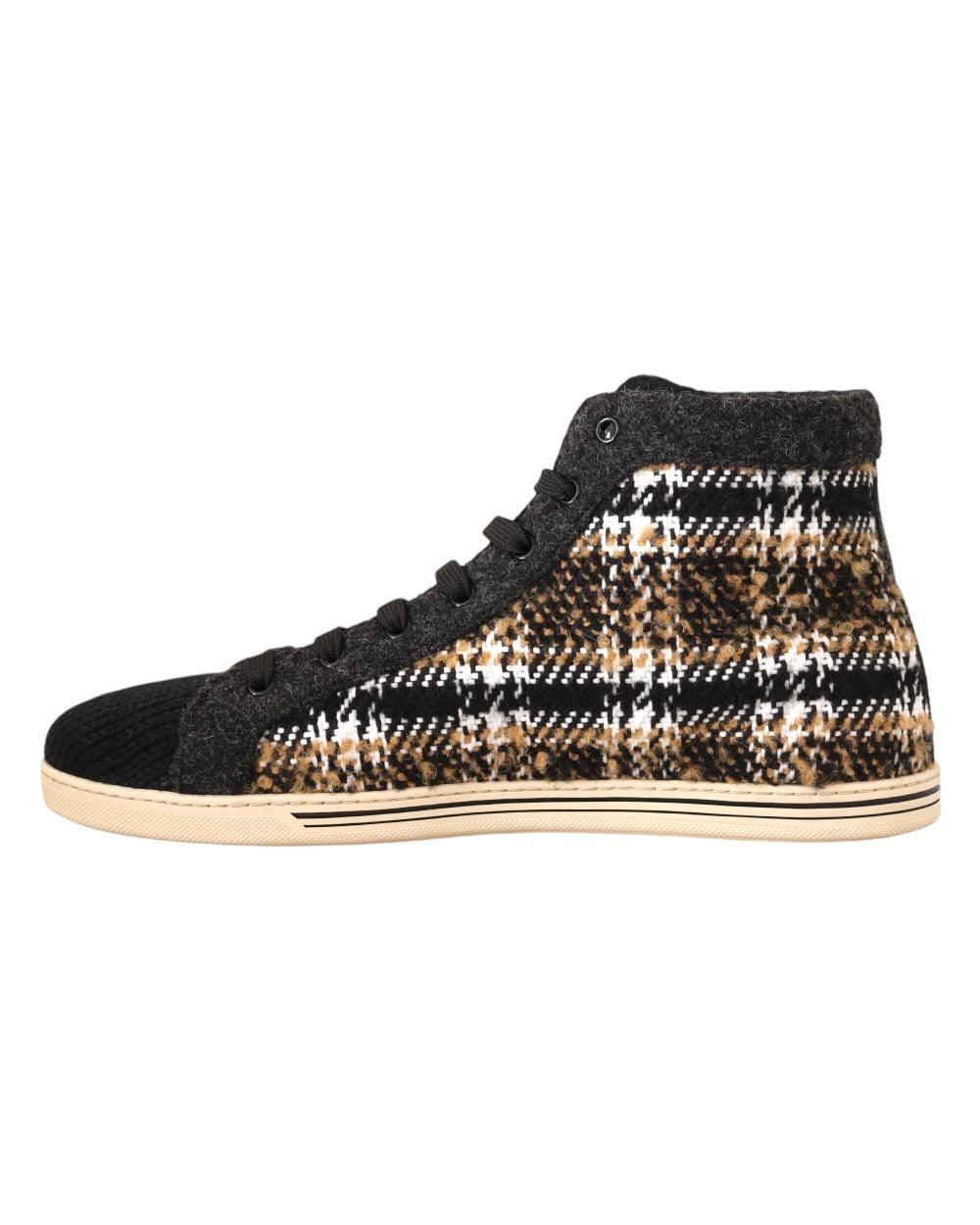 Dolce & Gabbana Beig Bruin High Top Sneakers