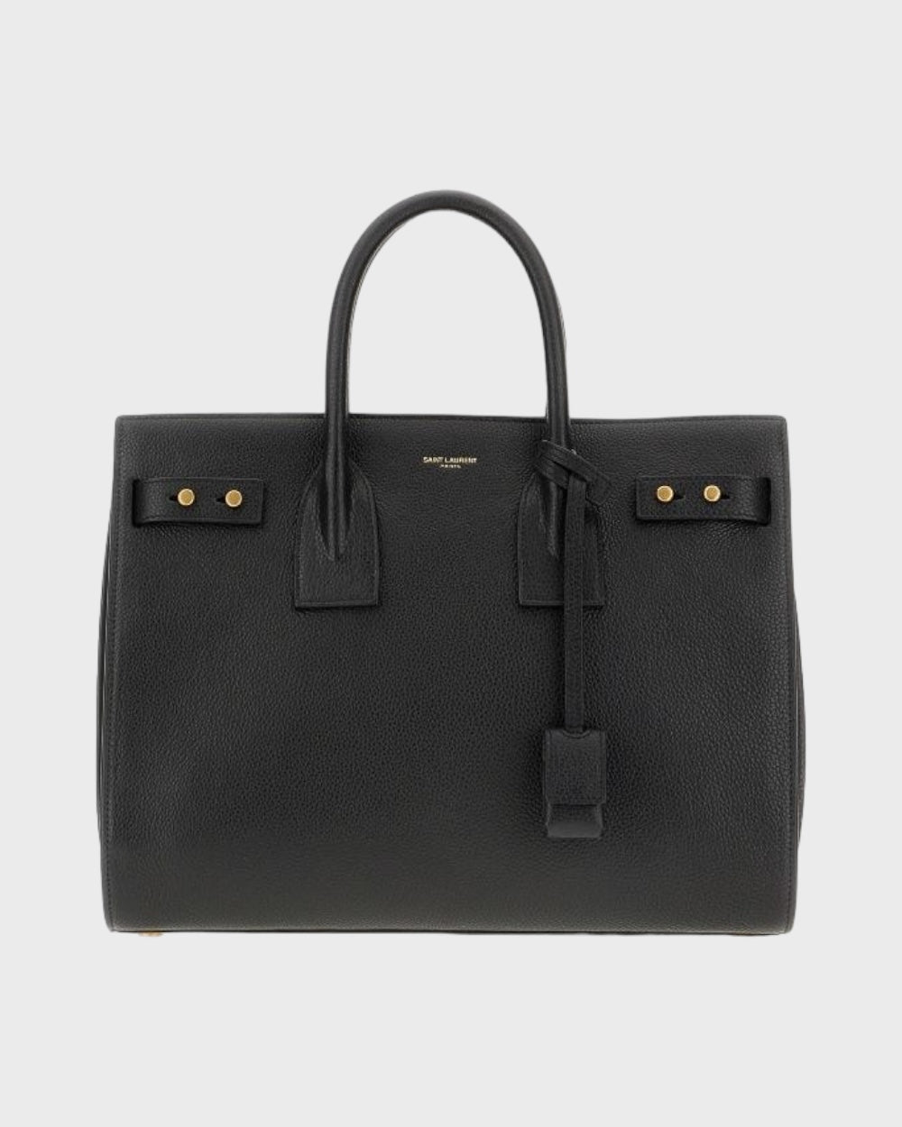 Saint Laurent Zwart Kalfleren Sac De Jour Handtas