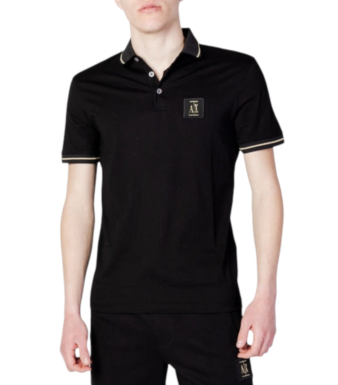 Armani Exchange Zwart Polo Top Met Logo