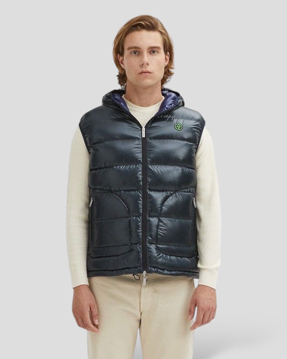 Centogrammi Blauw / Groen Omkeerbare Bodywarmer Heren