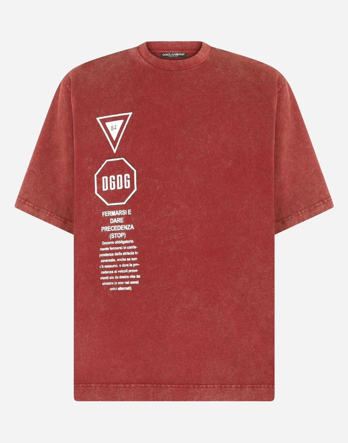 Dolce & Gabbana Rood Back Print T-shirt