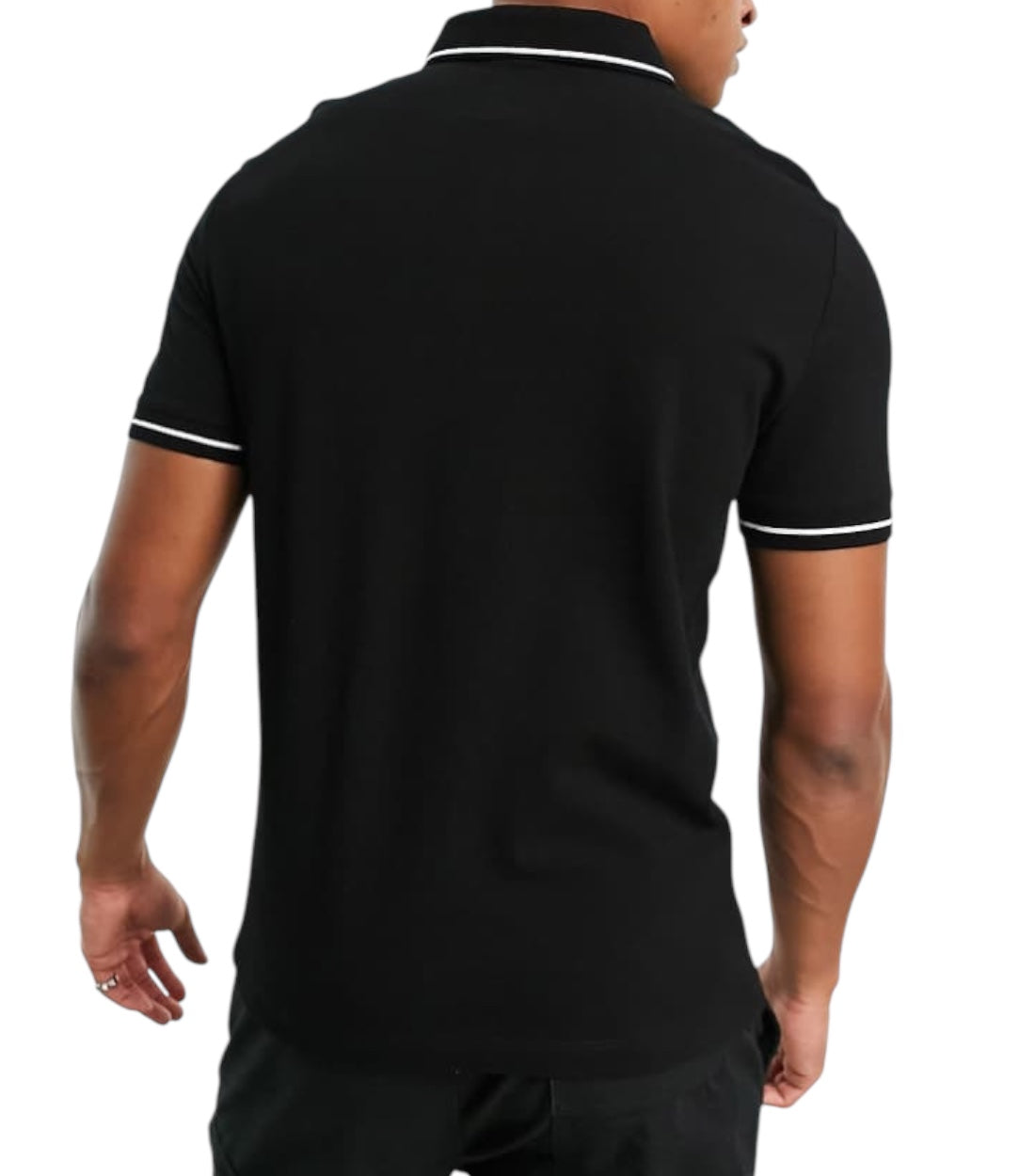 Armani Exchange Zwart Polo Top Met Grote Logoprint