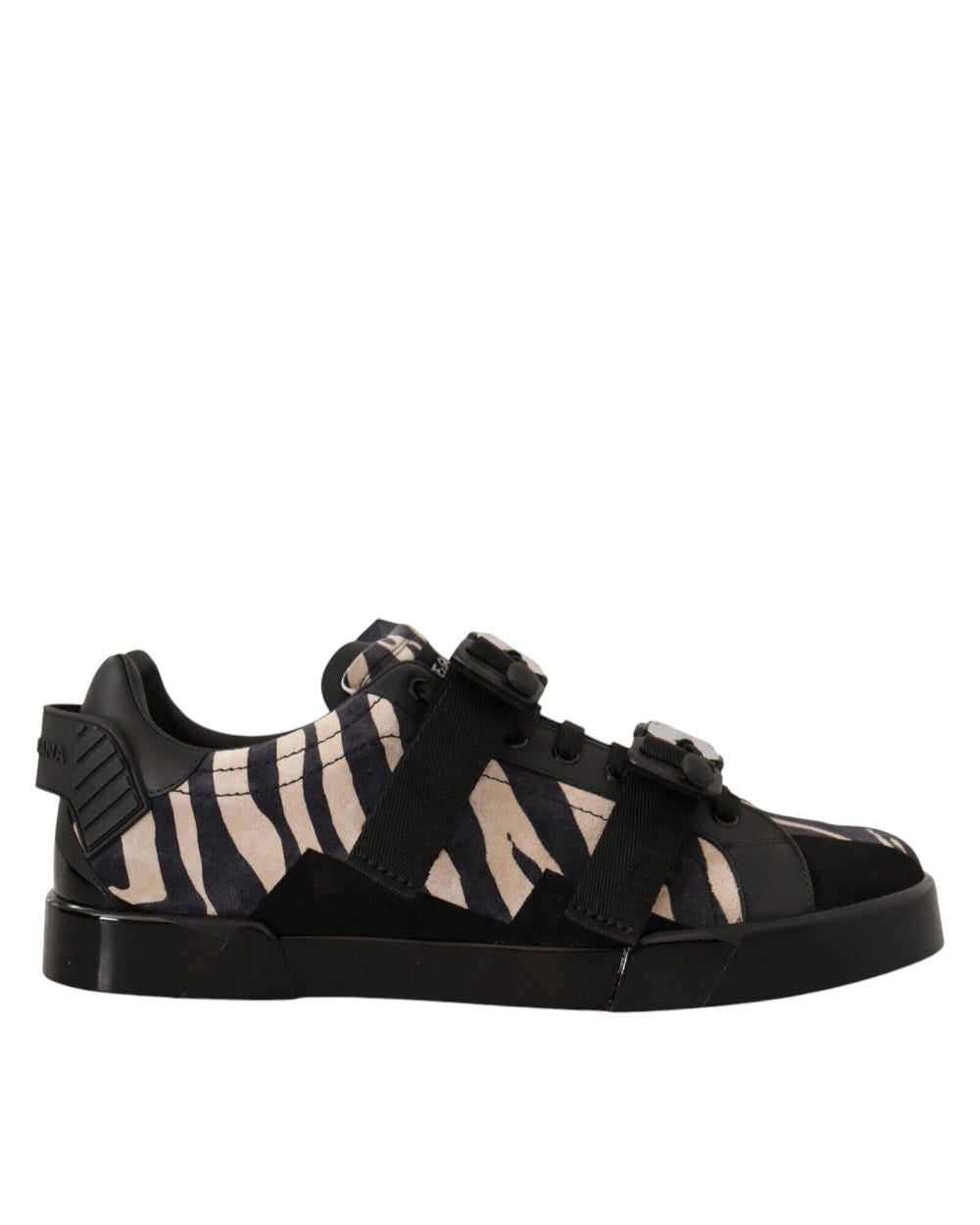 Dolce & Gabbana Zwart Wit Suede Sneakers