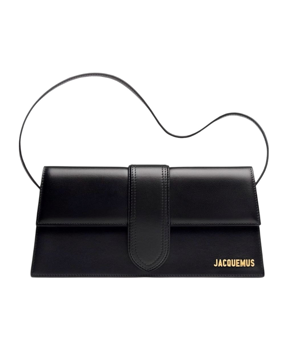 Jacquemus Zwart Leren Le Bambino Long Schoudertas