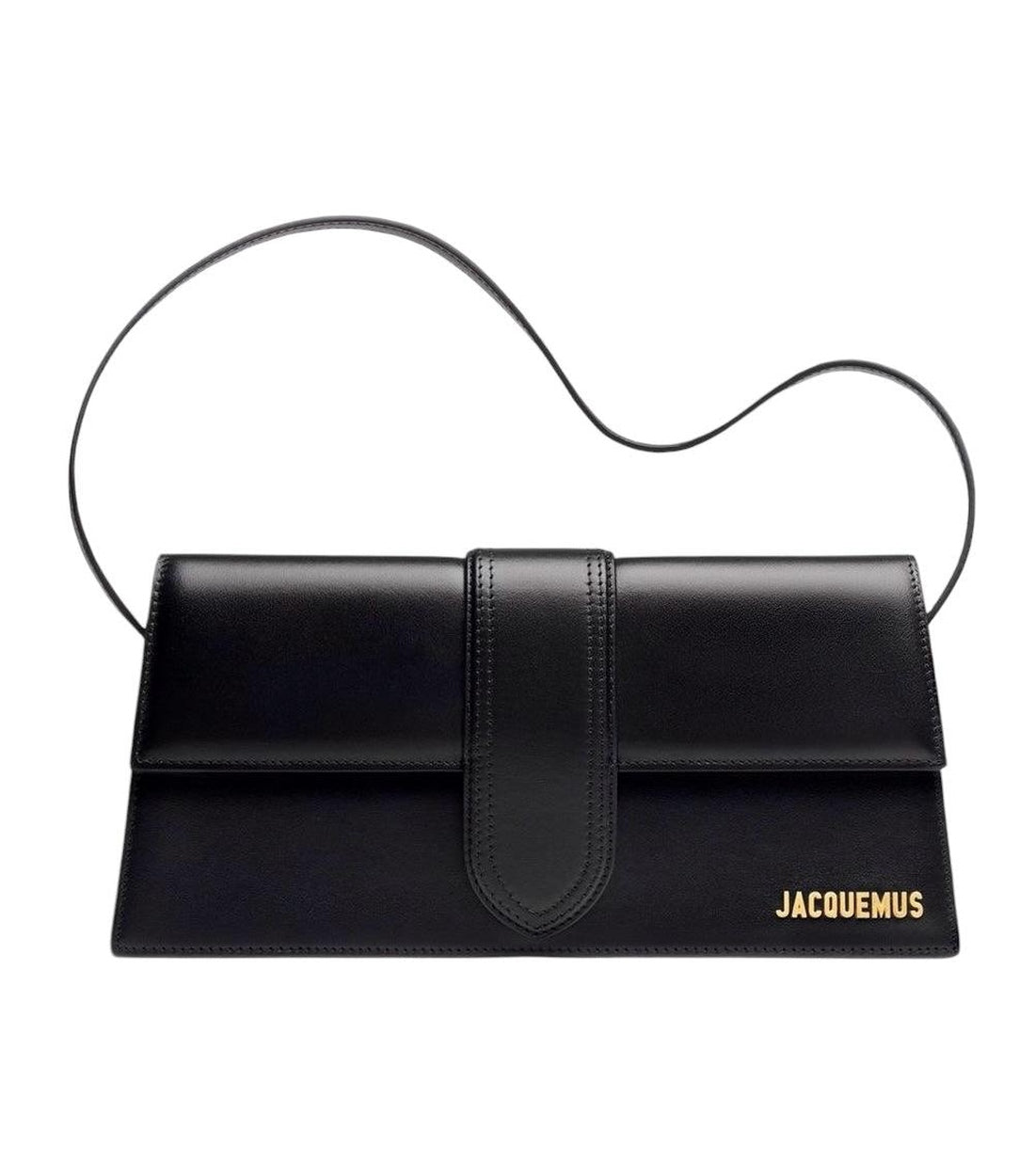 Jacquemus Zwart Leren Le Bambino Long Schoudertas