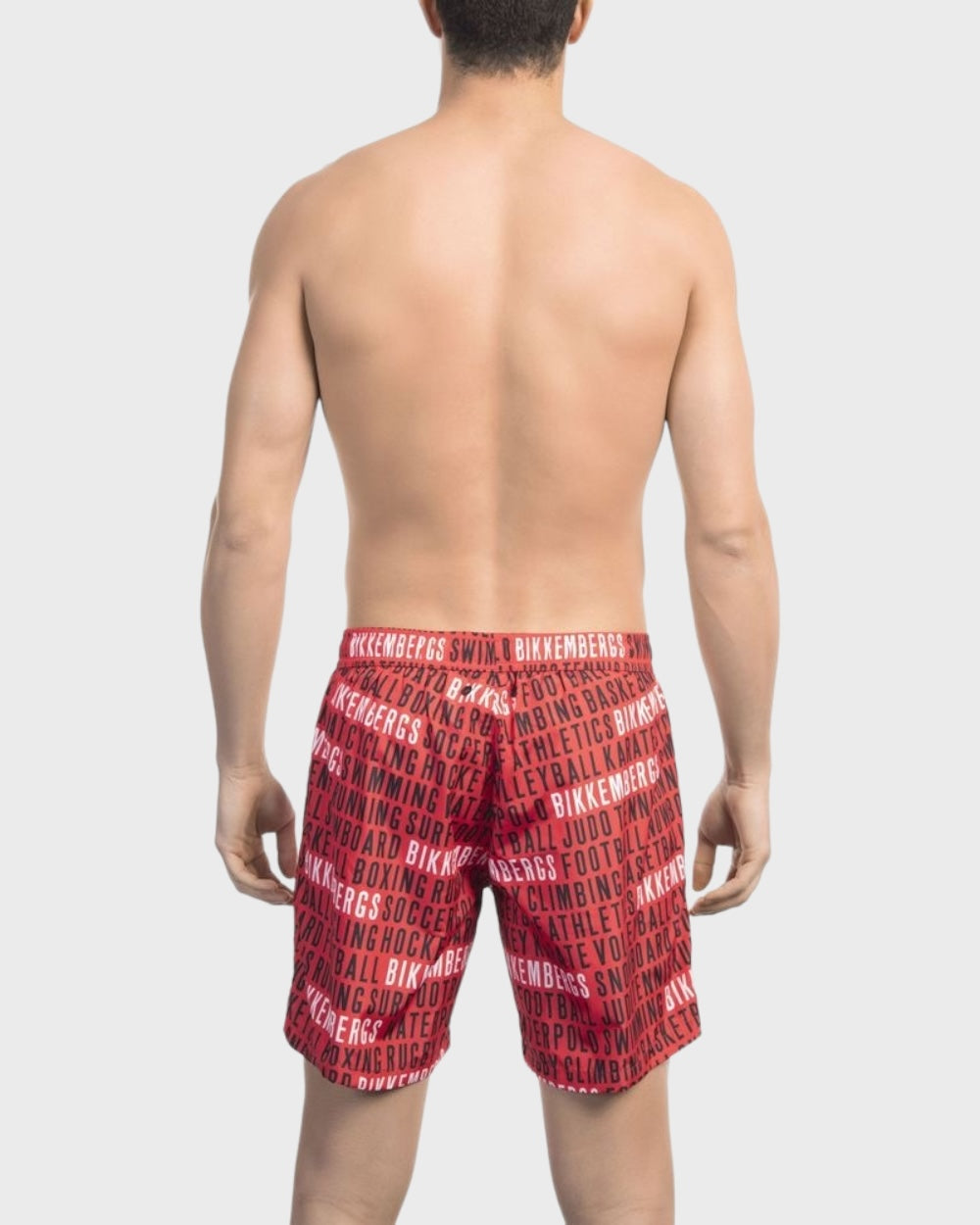 Bikkembergs Rood All-Over Print Zwembroek