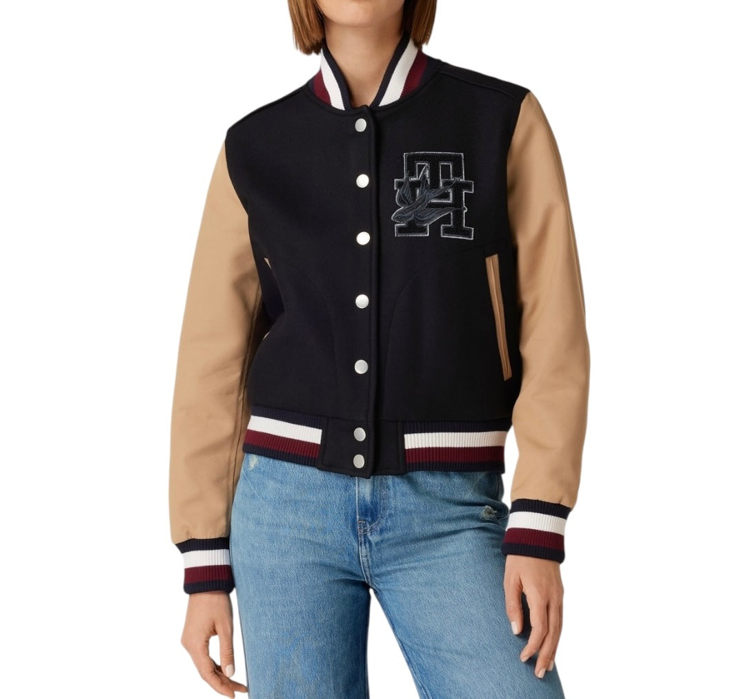 Tommy Hilfiger X Shawn Mendes Zwarte College Bomber Jas