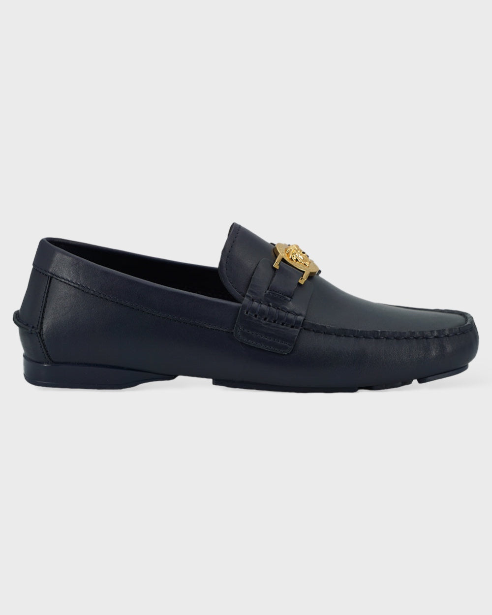 Versace Kalfsleren Loafers Blauw